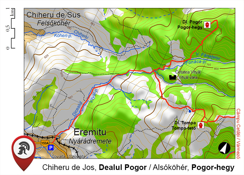 Chiheru de Jos, Dealul Pogor - Turn roman